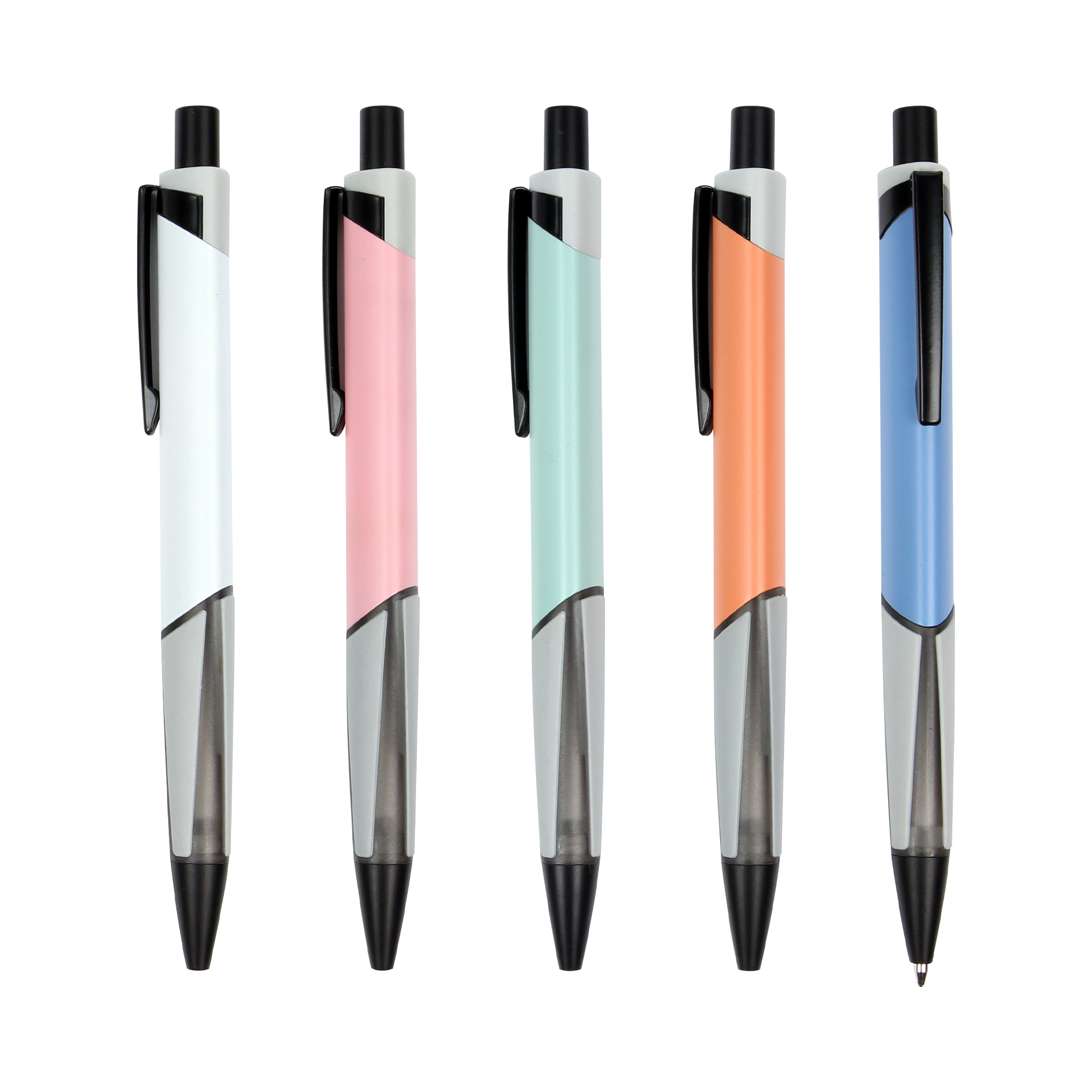 BOLIGRAFO RETRACTIL FORMA TRIANGULAR Y GRIP TIPO GOMA E334